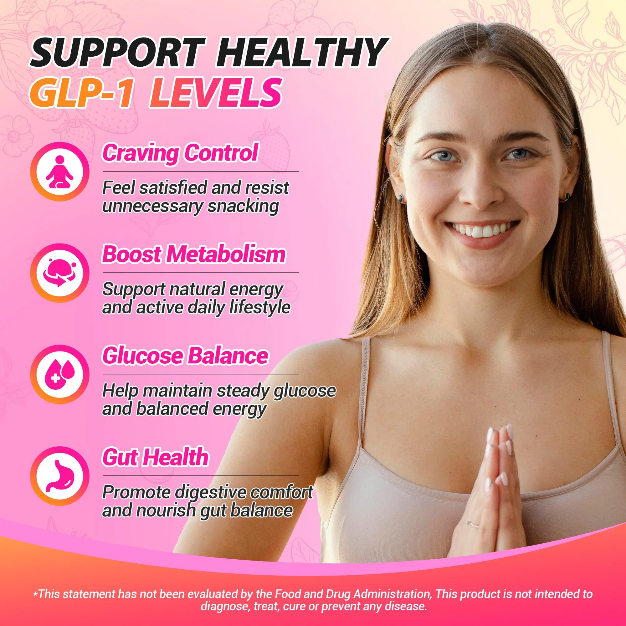 Yooloks Cutting Drink Mix – GLP-1 Drink Mix with 5-HTP, Yerba Mate & Magnesium, FOS | Strawberry Acai Flavor – 30 Servings - Image 10