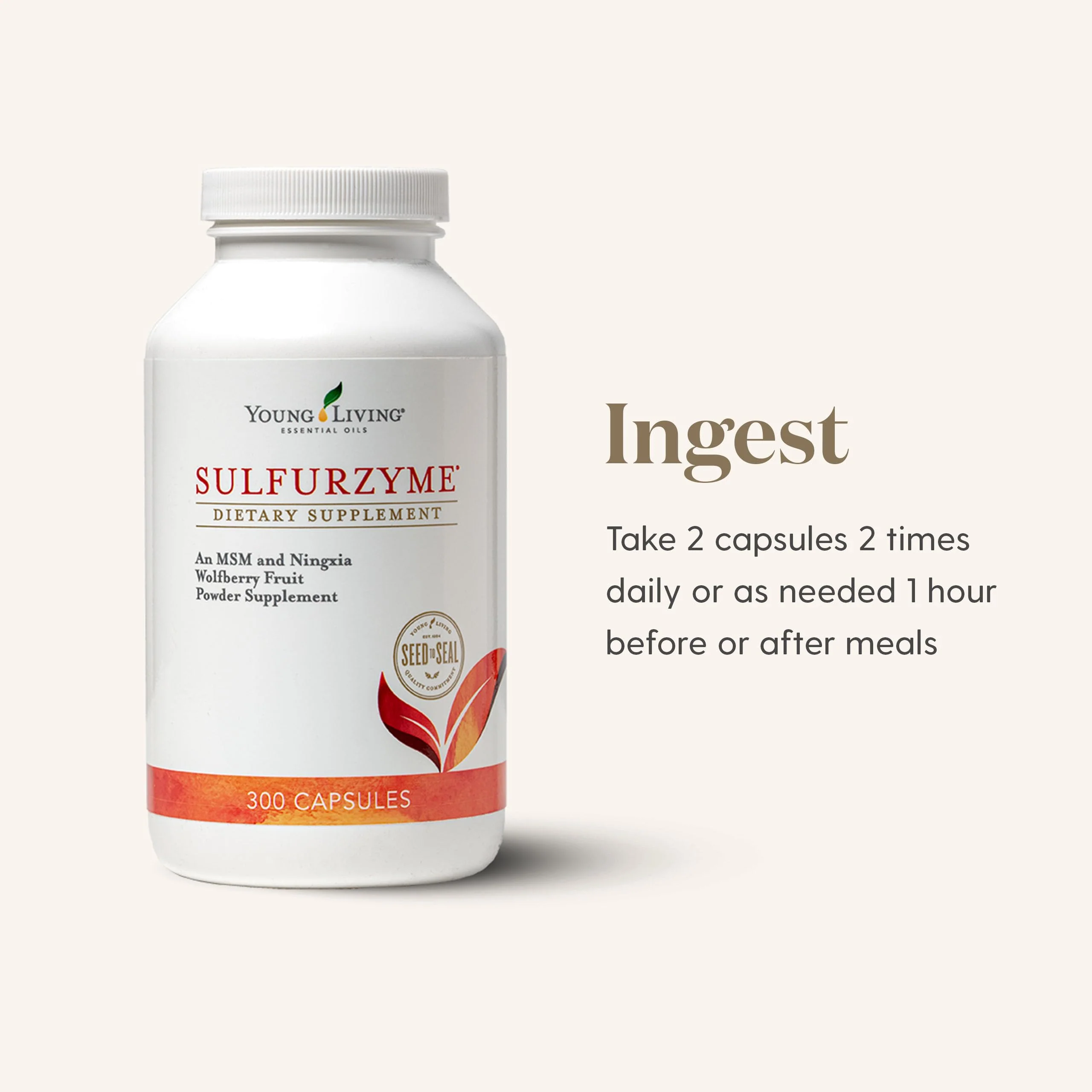 Young Living Sulfurzyme, 300 Capsules | Supports Joint Health, Skin & Hair, MSM & Wolfberry Powder Blend - Image 3