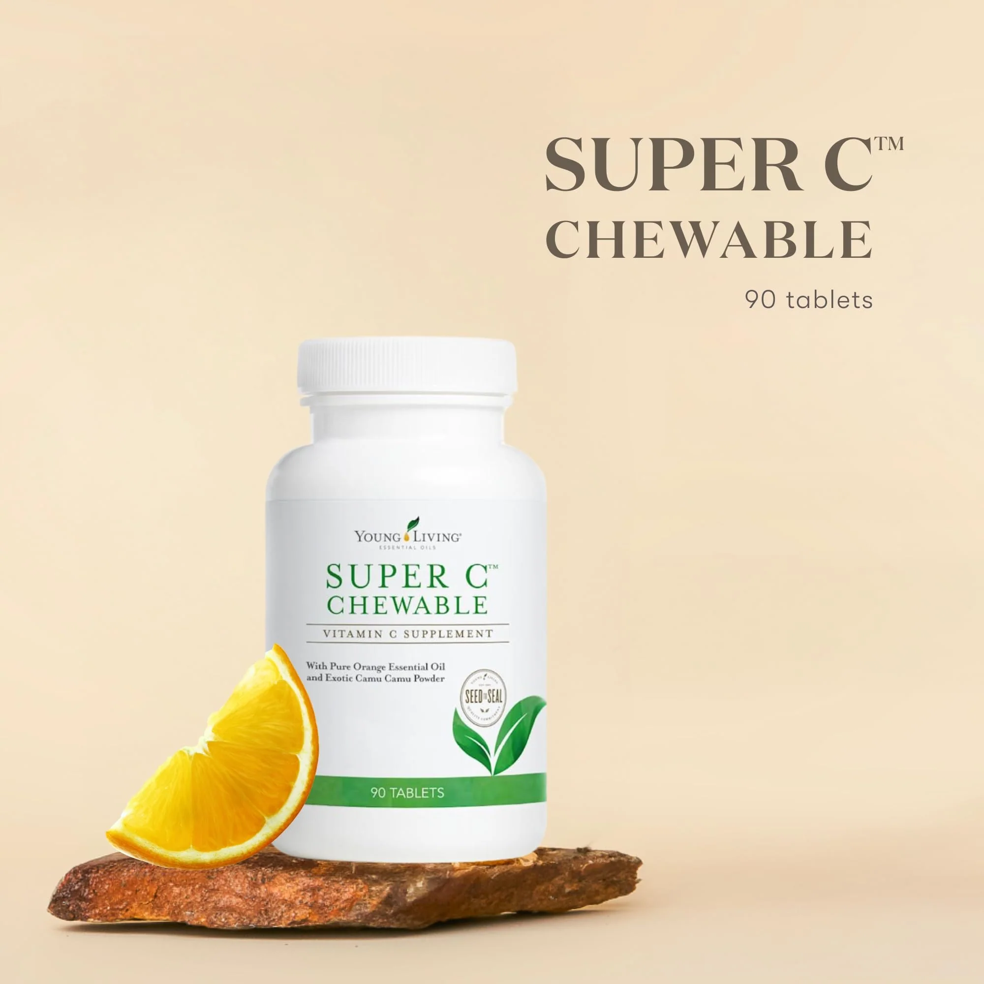 Young Living Super C Chewable Tablets 90ct – Vitamin C with Orange Essential Oil - Image 2