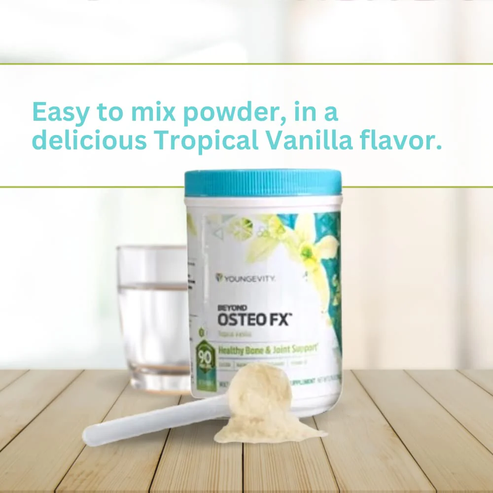 Youngevity Beyond Osteo FX - Tropical Vanilla | Bone Health Multi-Vitamin Powder (6 Canisters) - Image 4