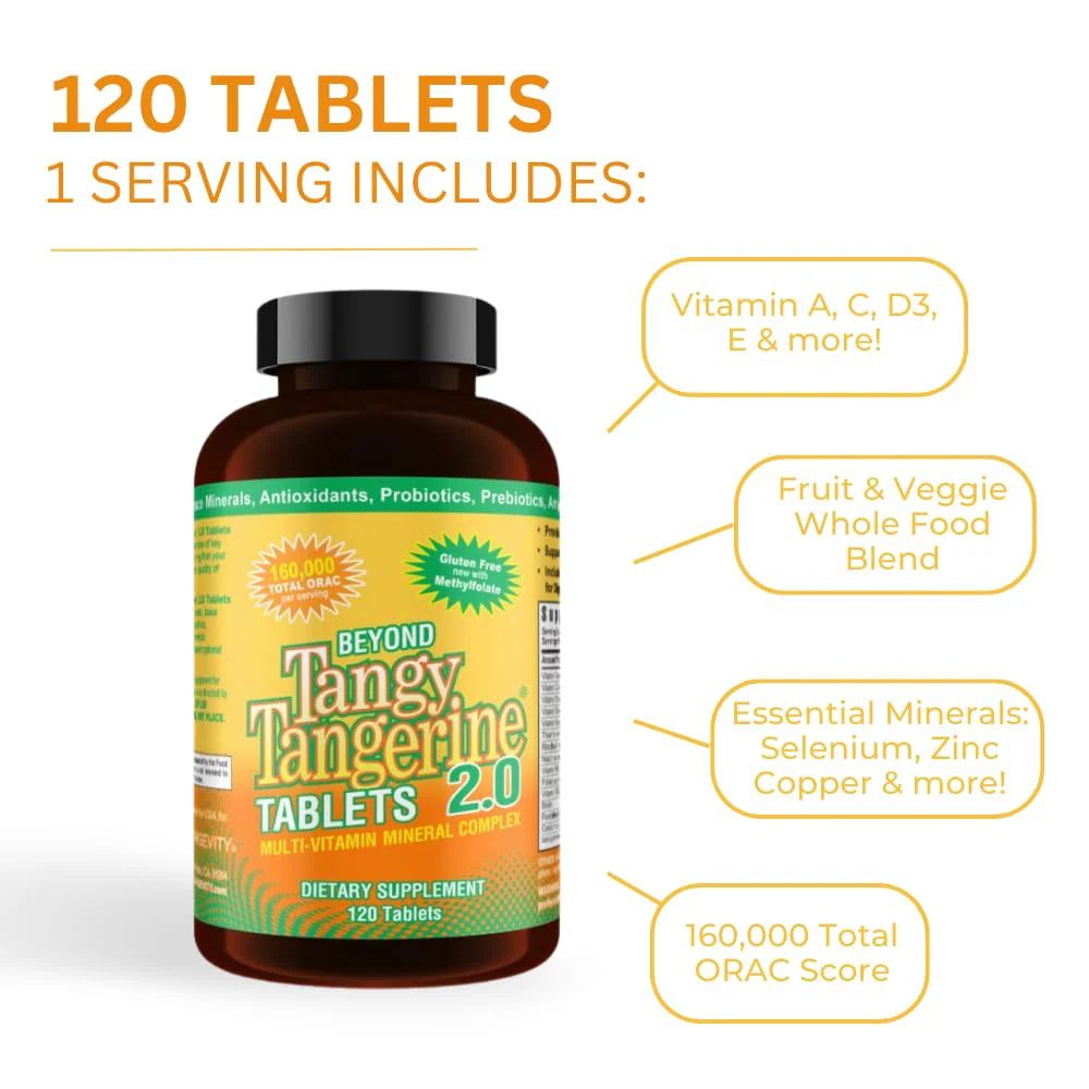 Youngevity Beyond Tangy Tangerine 2.0 – Multi-Vitamin & Mineral Complex | 160,000 ORAC | 120 Tablets - Image 15
