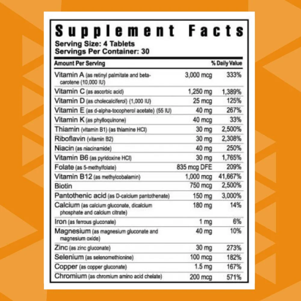 Youngevity Beyond Tangy Tangerine 2.0 – Multi-Vitamin & Mineral Complex | 160,000 ORAC | 120 Tablets - Image 2