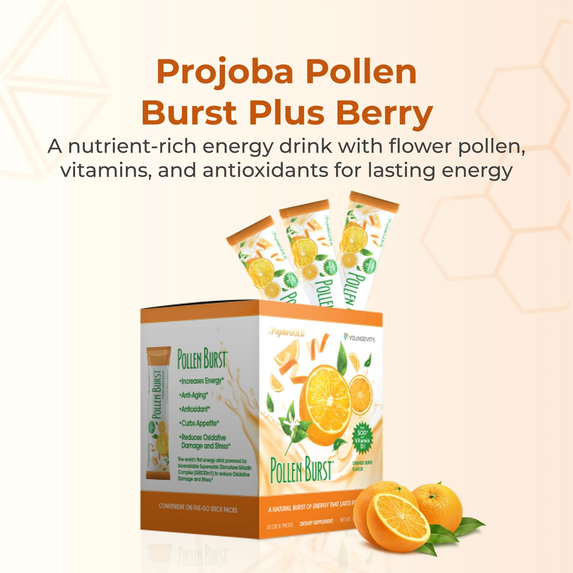 Youngevity ProJoba Pollen Burst™ – Clean Natural Energy, Brain Boost & Focus (30 Sticks) - Image 3