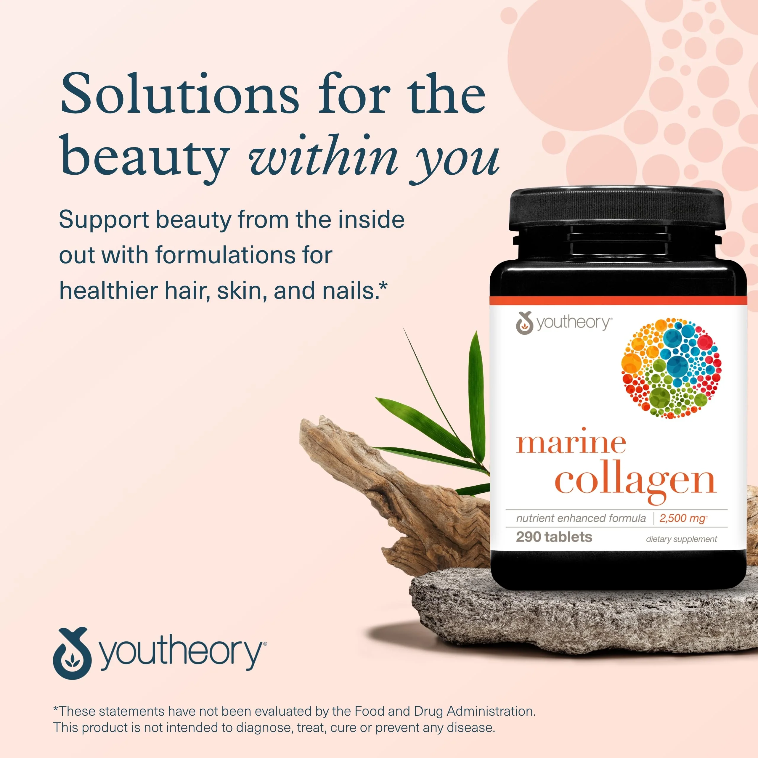 Youtheory Marine Collagen - 2,500 mg Hydrolyzed, Skin Support - Fish-Sourced, 290 Tablets (Pack of 2) - Image 7
