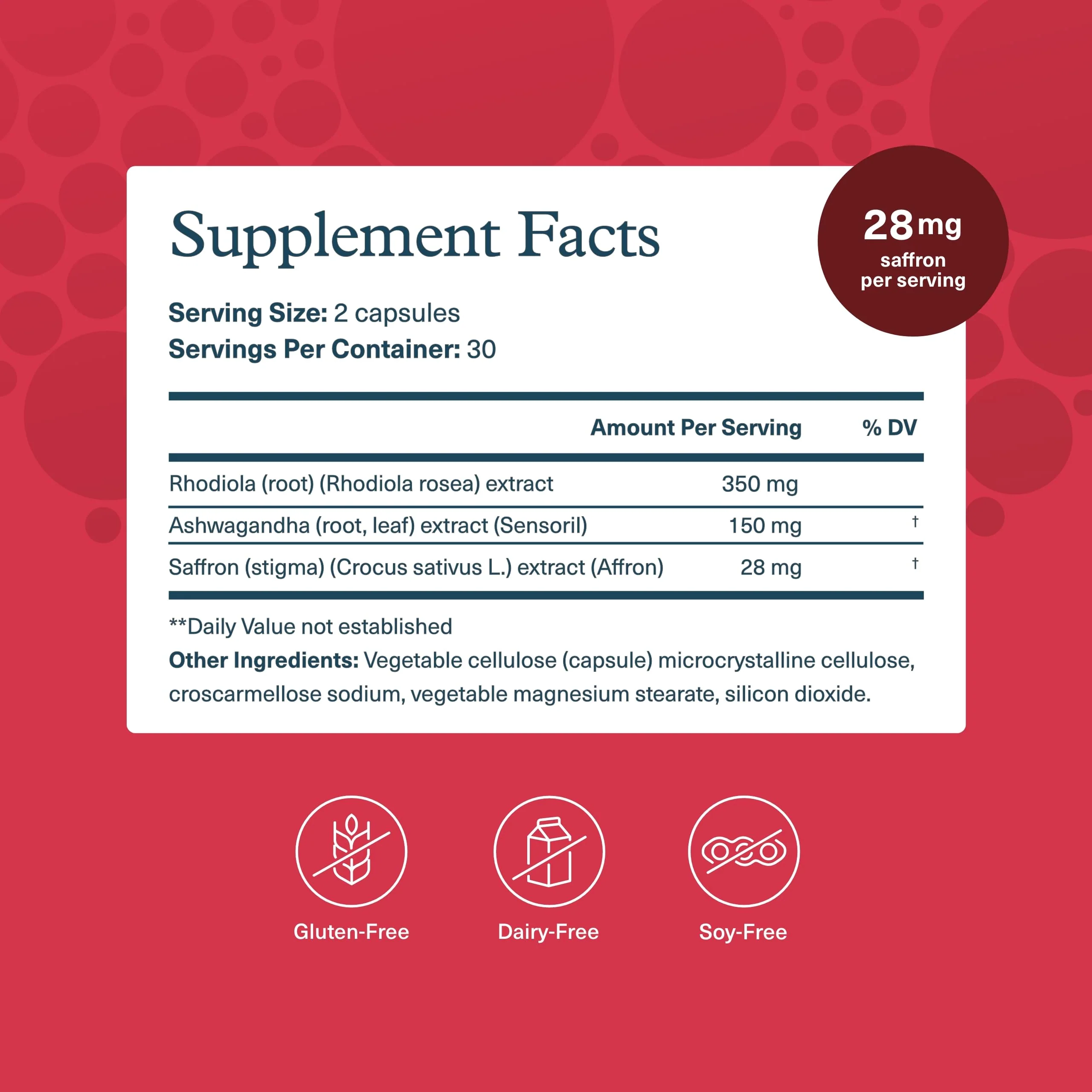 Youtheory Saffron - Vegan Energy Supplement for Men & Women* - Contains Rhodiola Rosea & Ashwagandha - Dairy, Soy & Gluten Free - 60 Vegetarian Capsules - Image 2