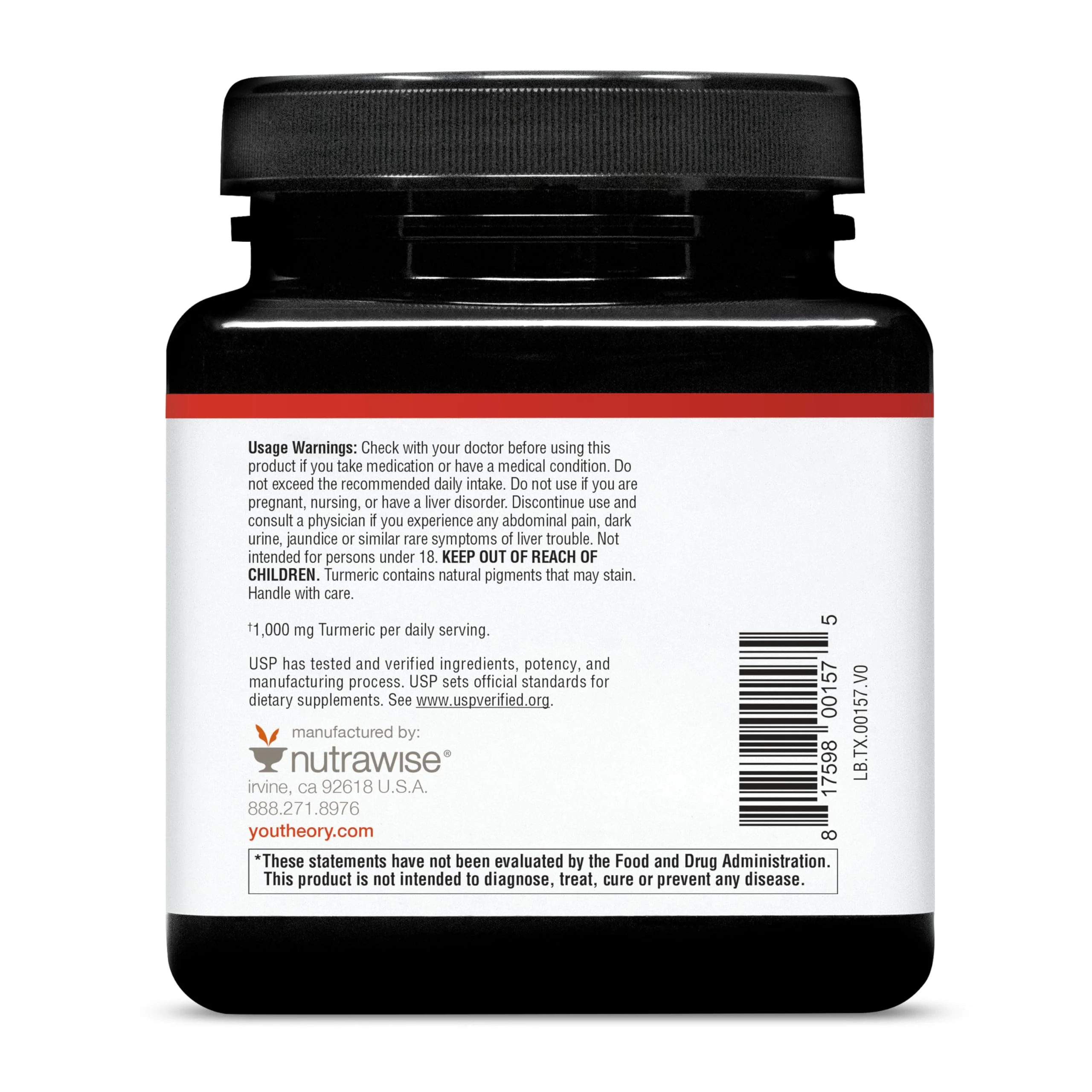 Youtheory Turmeric Extra Strength 1,000 mg | Curcumin with 10 mg BioPerine | 120 Veg Capsules - Image 4