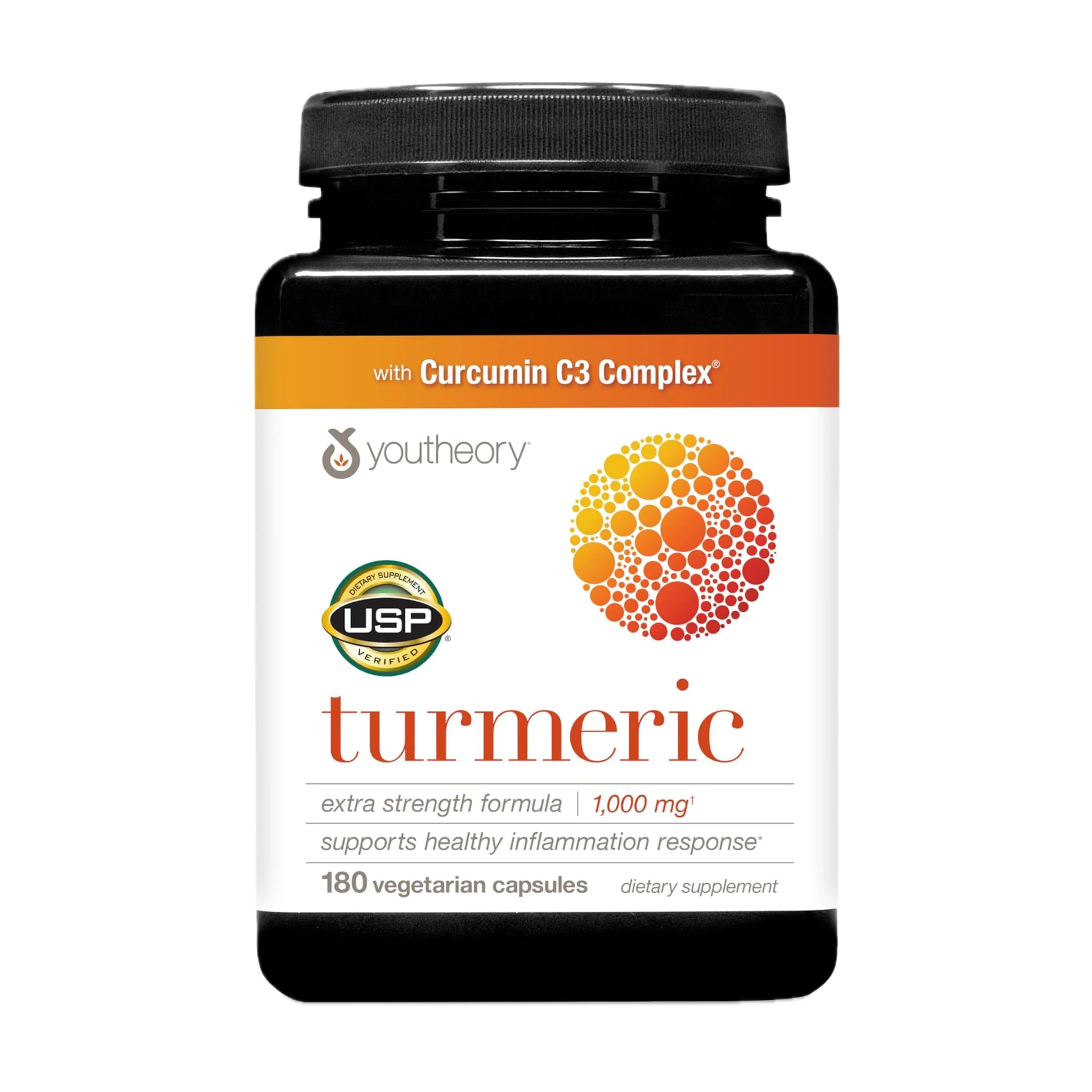 Youtheory Turmeric Extra Strength 1,000 mg | Curcuminoids + BioPerine | 180 Veg Capsules | USP Verified - Image 8