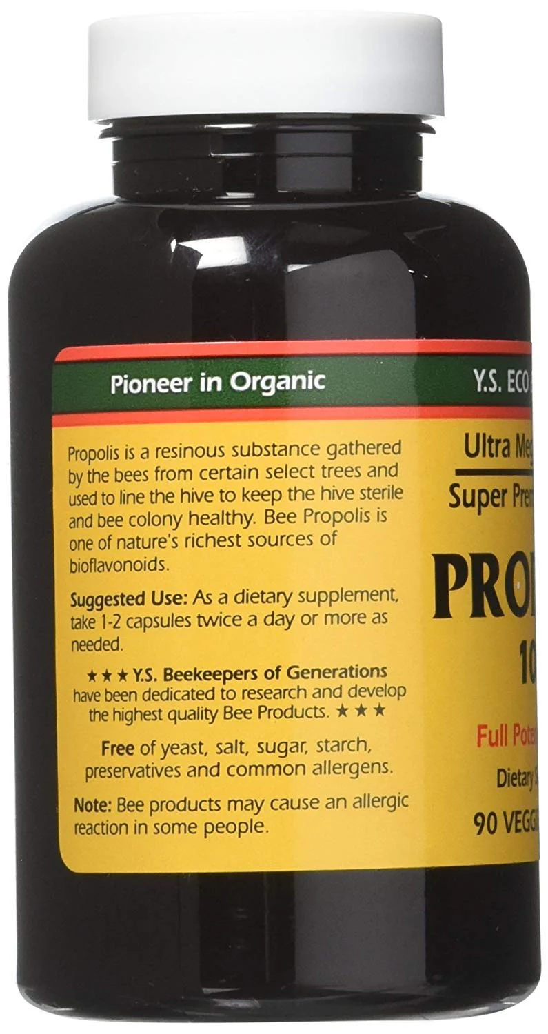 YS Eco Bee Farms Propolis 1000-90 Caps (Pack of 4) | Nutritional Supplement - Image 3