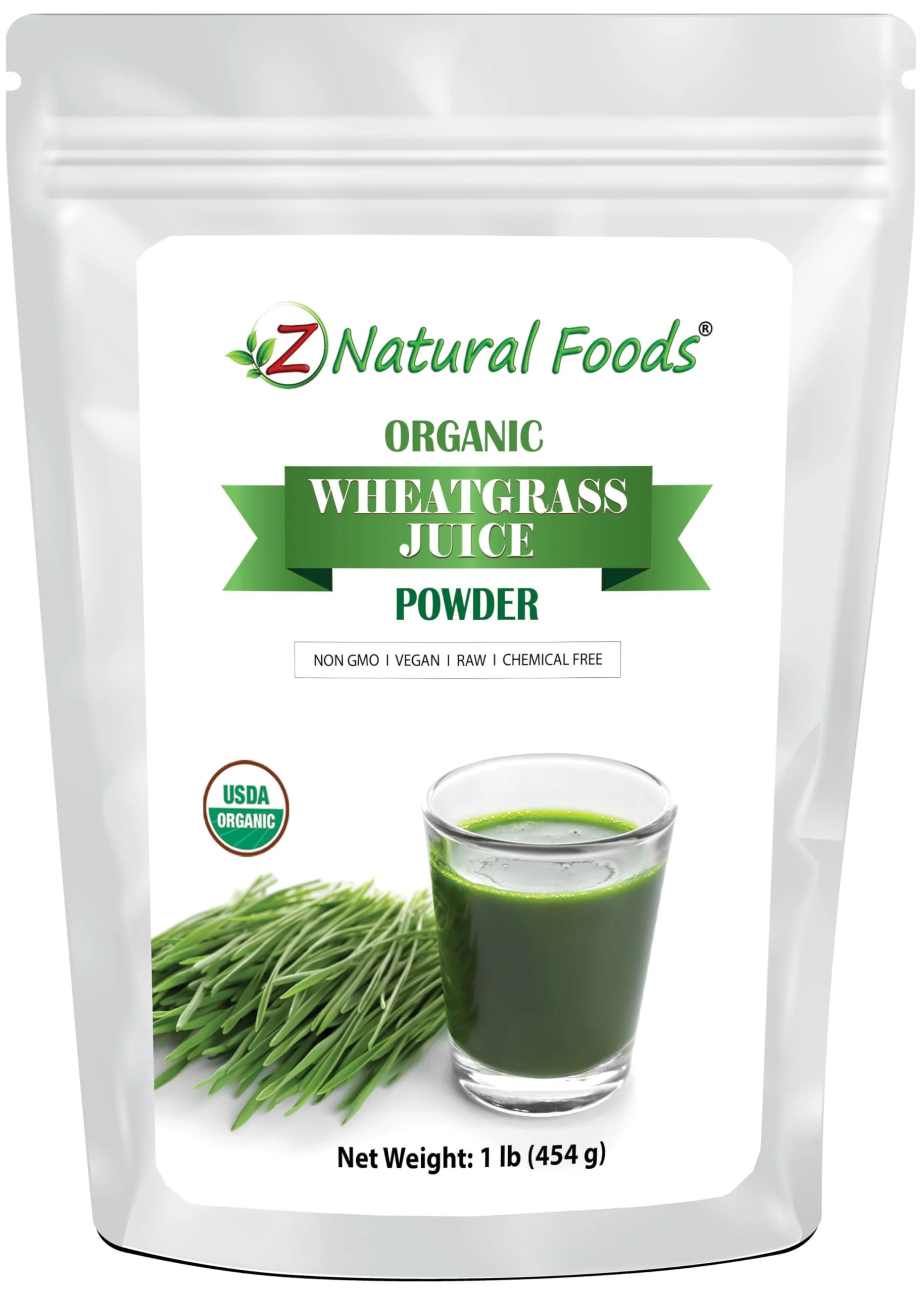 Z Natural Foods Organic Wheat Grass Juice Powder - 1lb | Non-GMO, Vegan, Kosher - Image 4