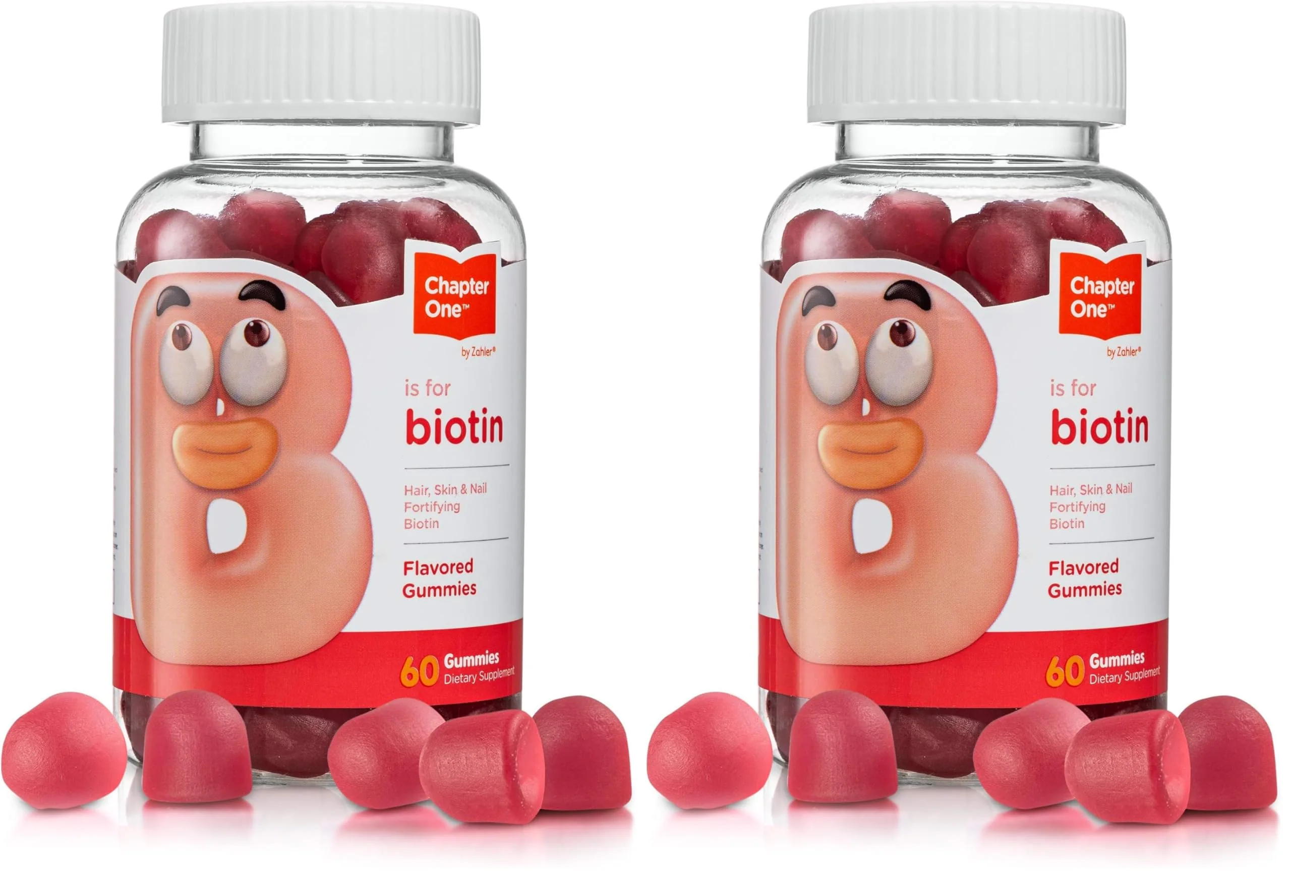 Zahler Chapter One Biotin Gummies – Hair, Skin & Nails Fortifying Biotin, 60 Gummies (Pack of 2) | Certified Kosher