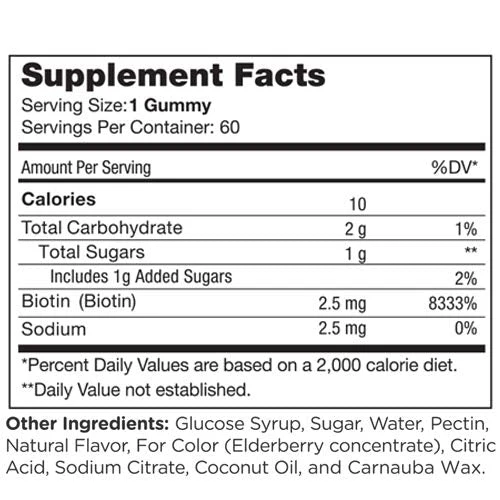 Zahler Chapter One Biotin Gummies – Hair, Skin & Nails Fortifying Biotin, 60 Gummies (Pack of 2) | Certified Kosher - Image 6