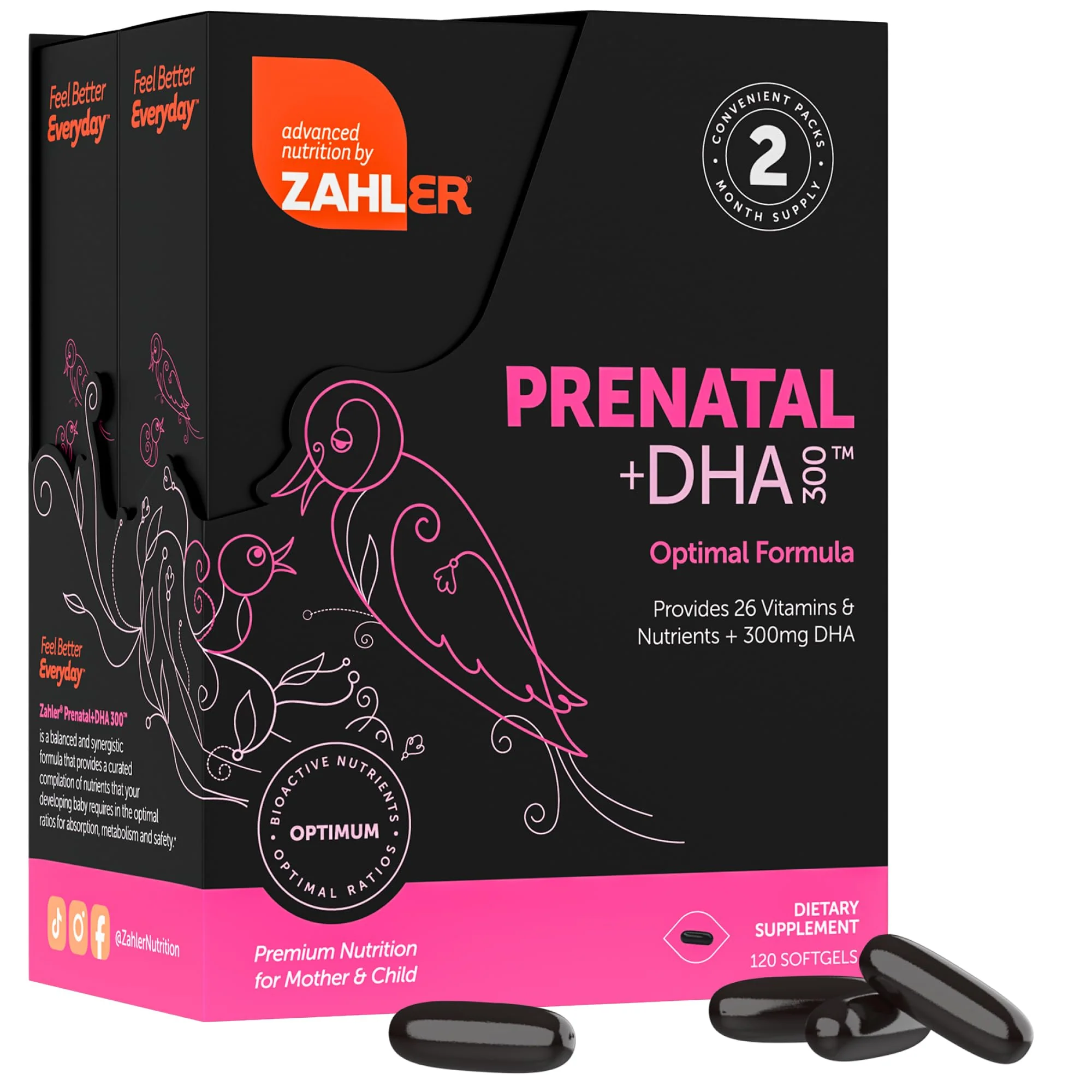Zahler Prenatal Vitamin with DHA & Folate | Kosher DHA Prenatal Softgels, 120 Count - Image 10