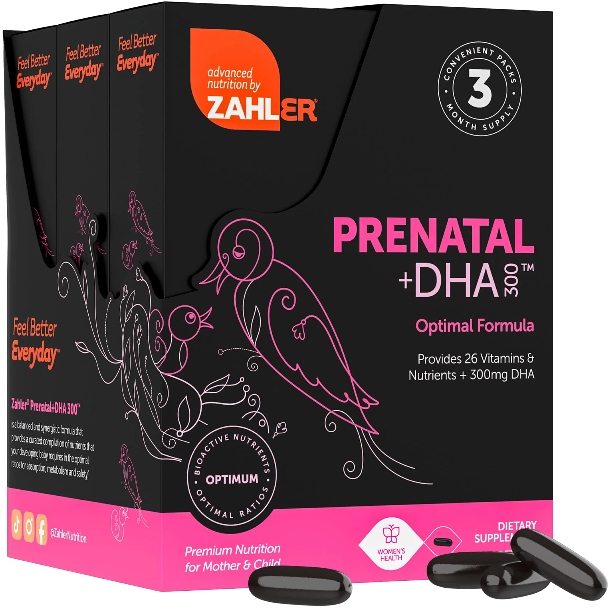 Zahler Prenatal Vitamin with DHA & Folate – Kosher Prenatal Softgels (180 Count) - Image 10