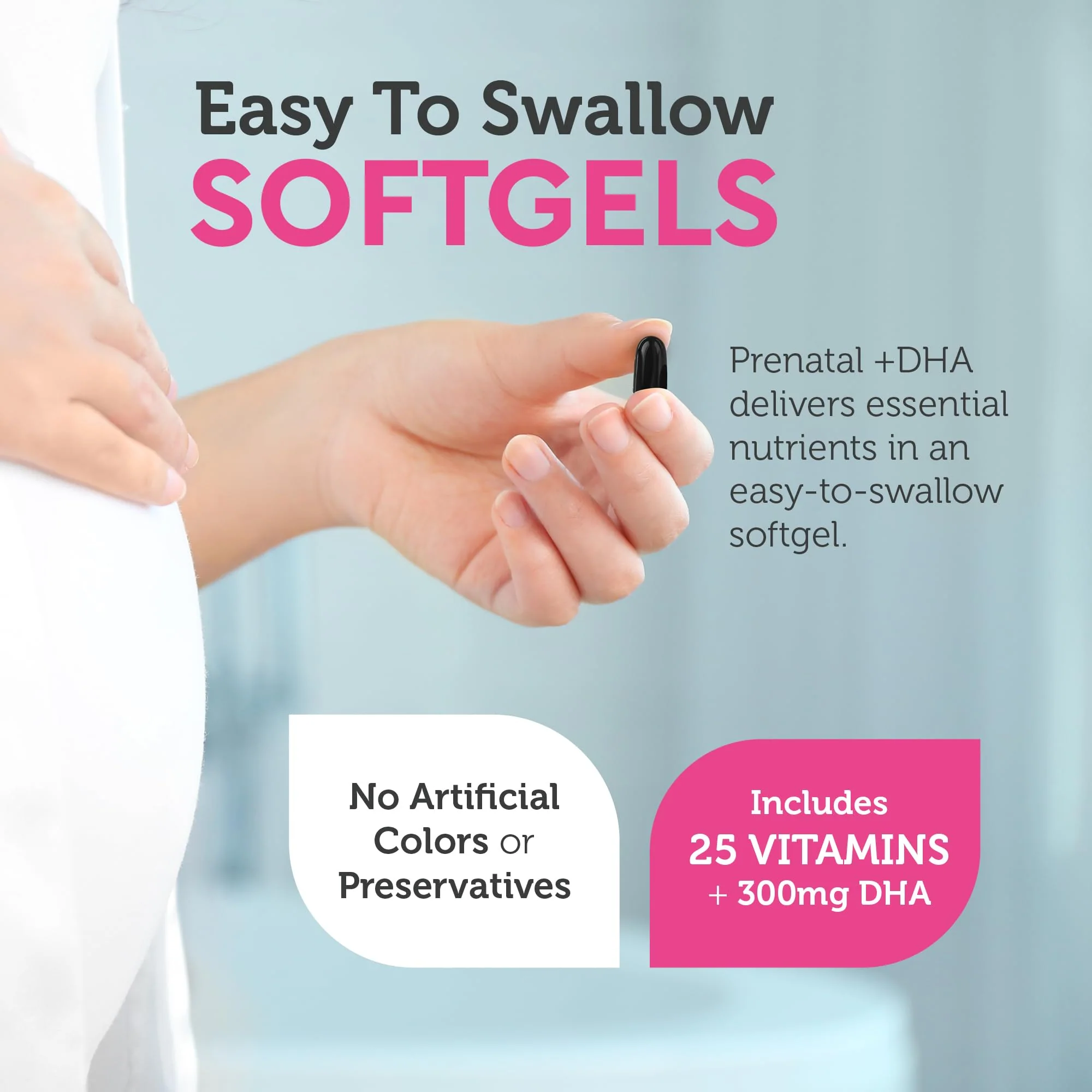 Zahler Prenatal Vitamin with DHA & Folate – Kosher Prenatal Softgels (180 Count) - Image 6