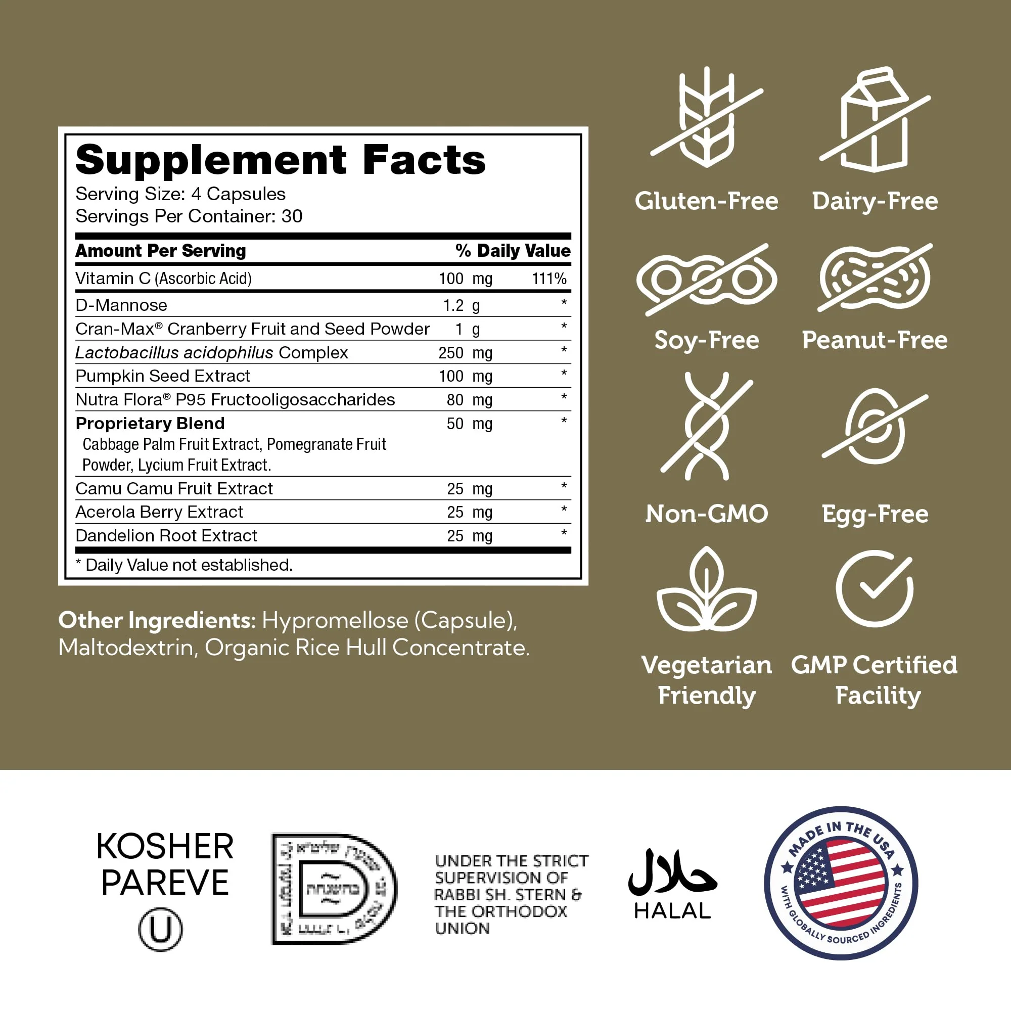 Zahler Revolution - Complete Women's Urinary Tract Health Formula with Probiotics | UTI Support for Women (120 Capsules) - Image 11
