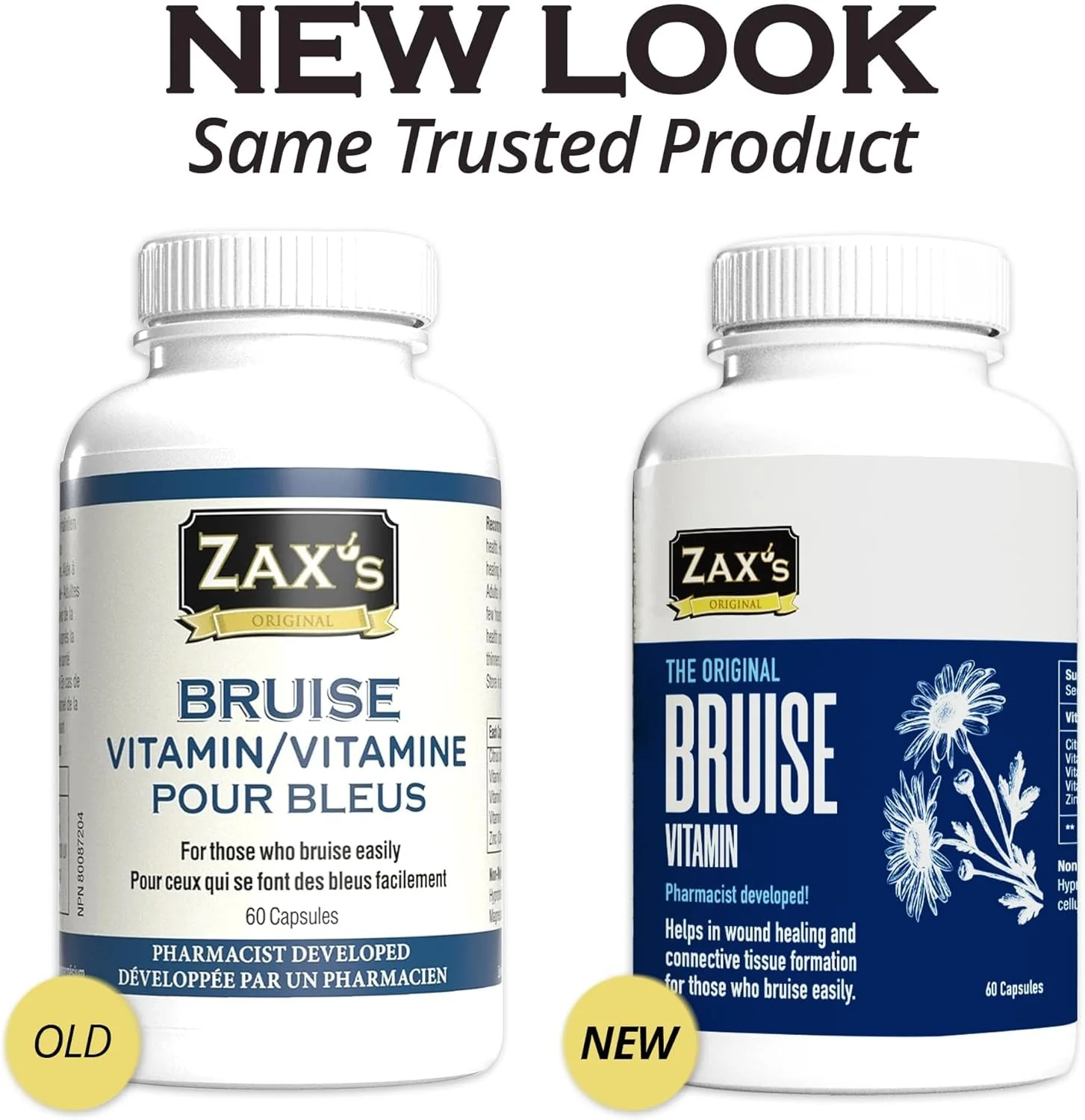 Zax's Original Bruise Vitamin 2-Pack – Pharmacist-Developed Bruising Supplements with Zinc, Vitamins C, D3, K | 120 Caps - Image 8