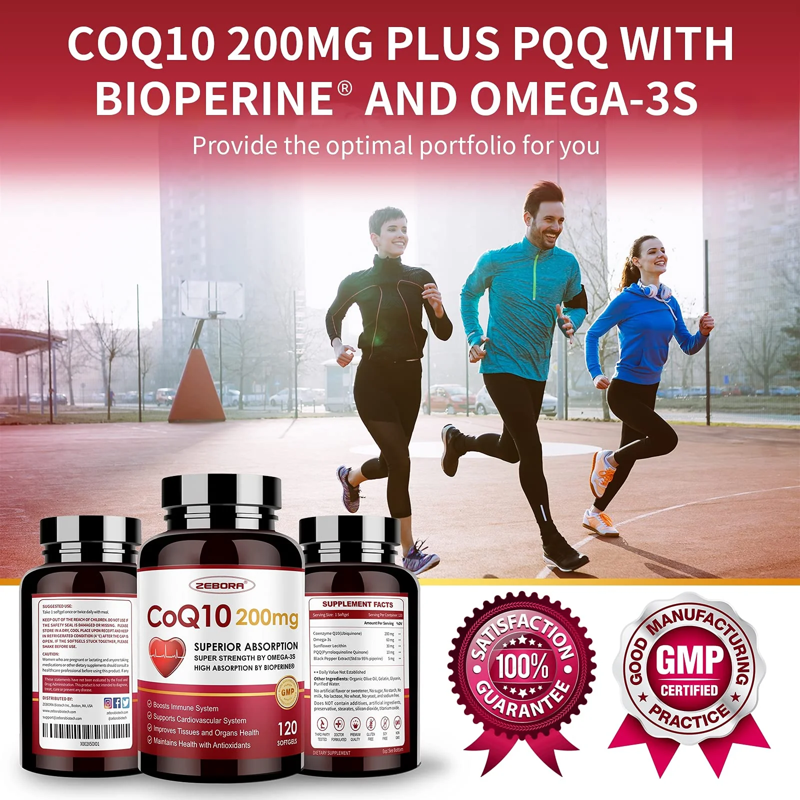 ZEBORA CoQ10-200mg Softgels with PQQ, BioPerine & Omega-3 — Pack of 2 - Image 14