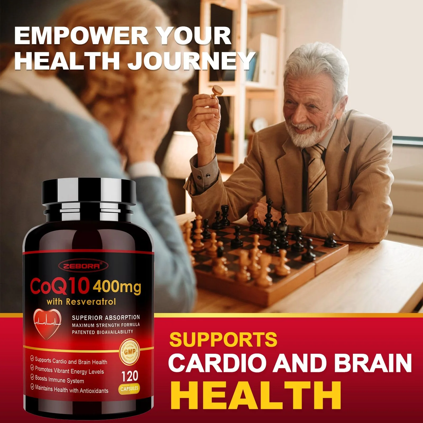 ZEBORA CoQ10-400mg with Trans-Resveratrol, PQQ & Vitamin E — High-Absorption CoQ10 with BioPerine, 2-Pack Veggie Capsules - Image 10