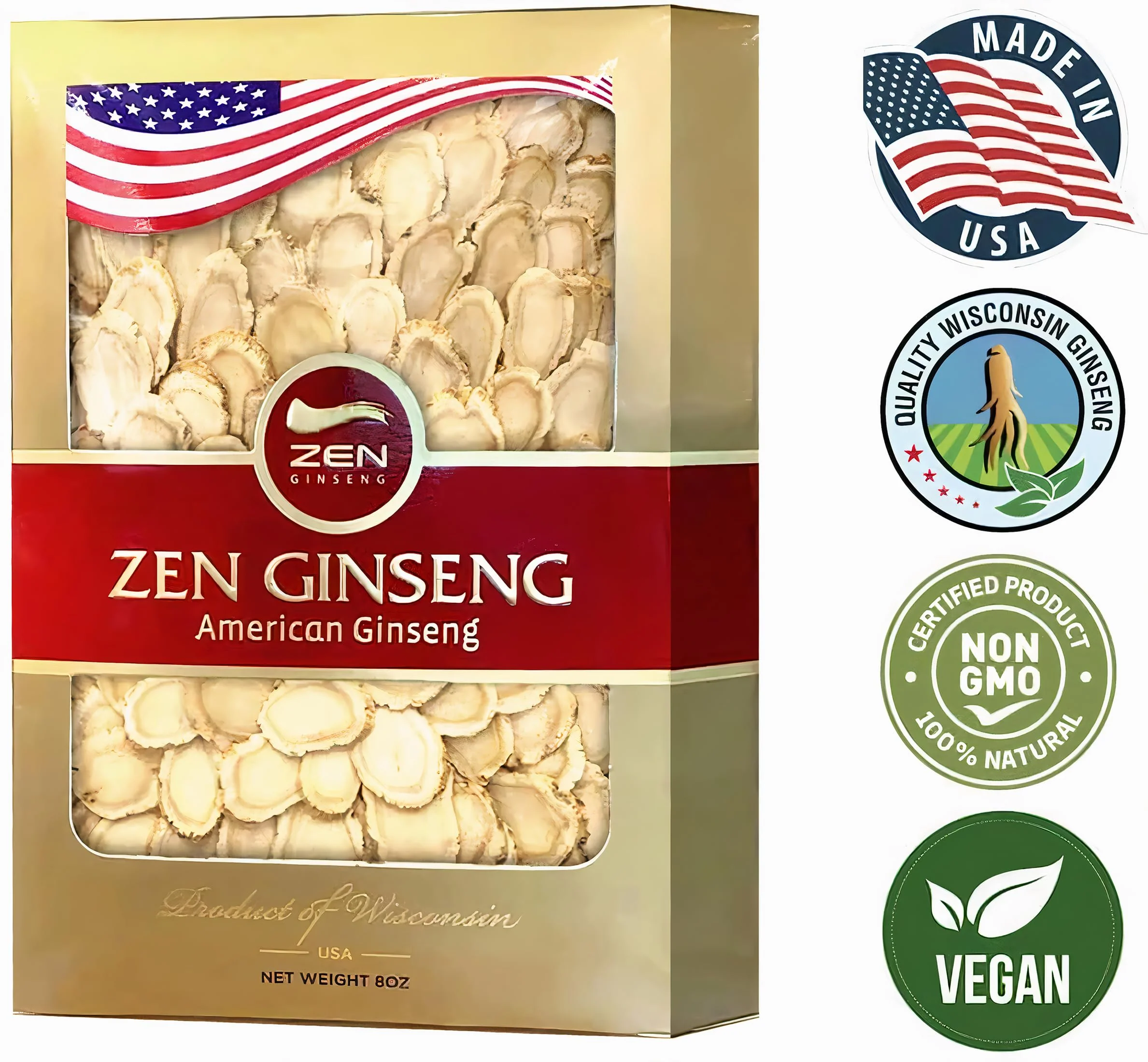 Zen American Wisconsin Ginseng Slices – 8oz Box | Energy, Focus & Mood - Image 9