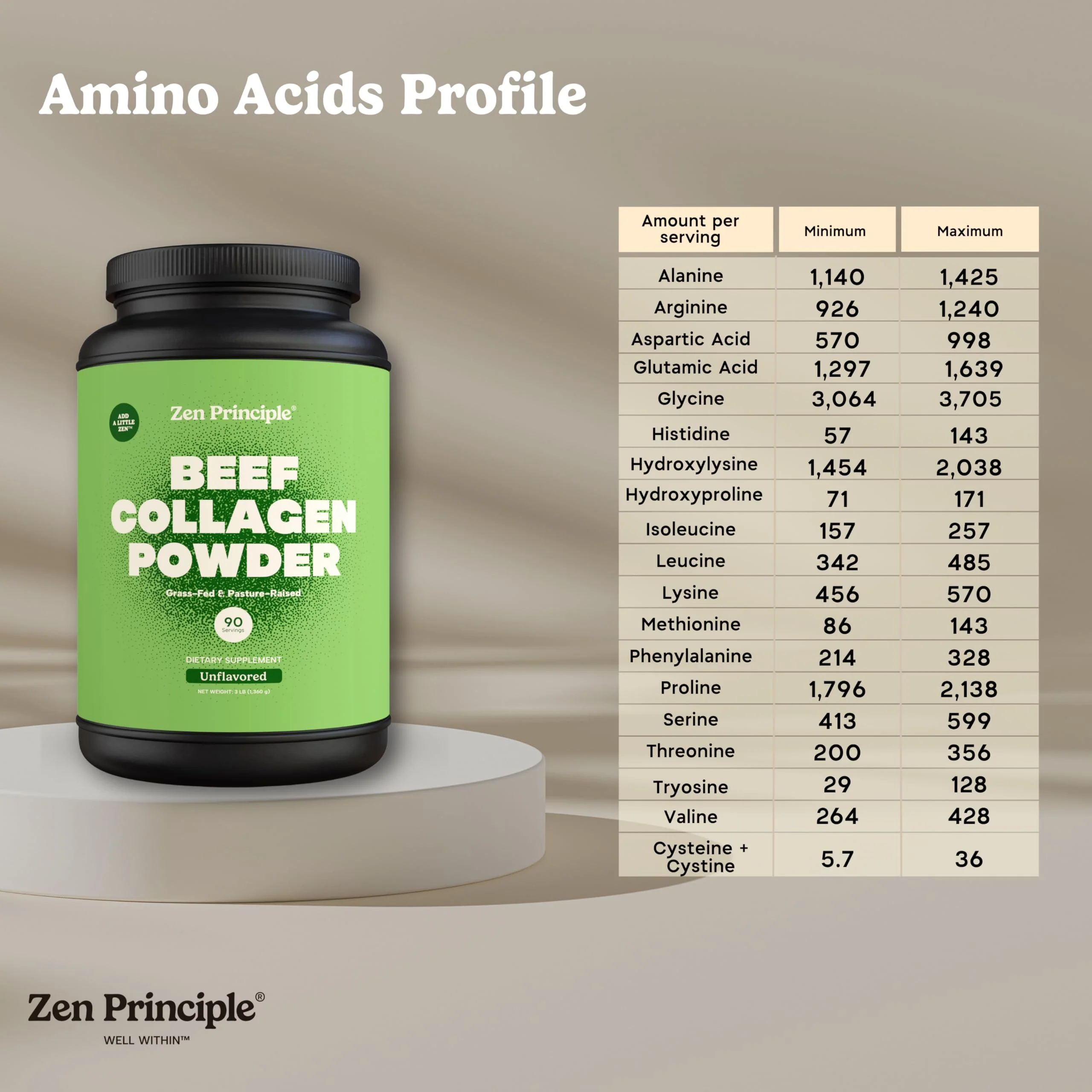 Zen Principle Grass-Fed Collagen Peptides — 3 lb Agglomerated Hydrolyzed Powder | Paleo & Keto Friendly - Image 12