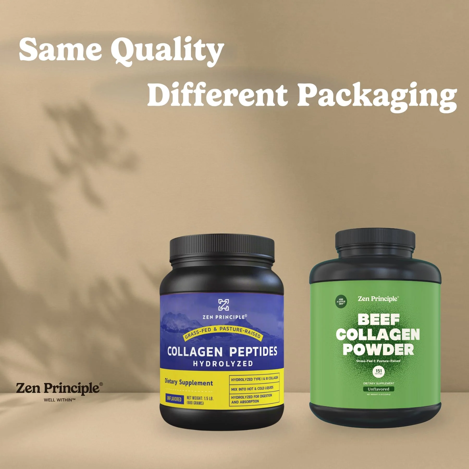 Zen Principle Grass-Fed Collagen Peptides 5 lb – Anti-Aging Protein Powder - Image 11