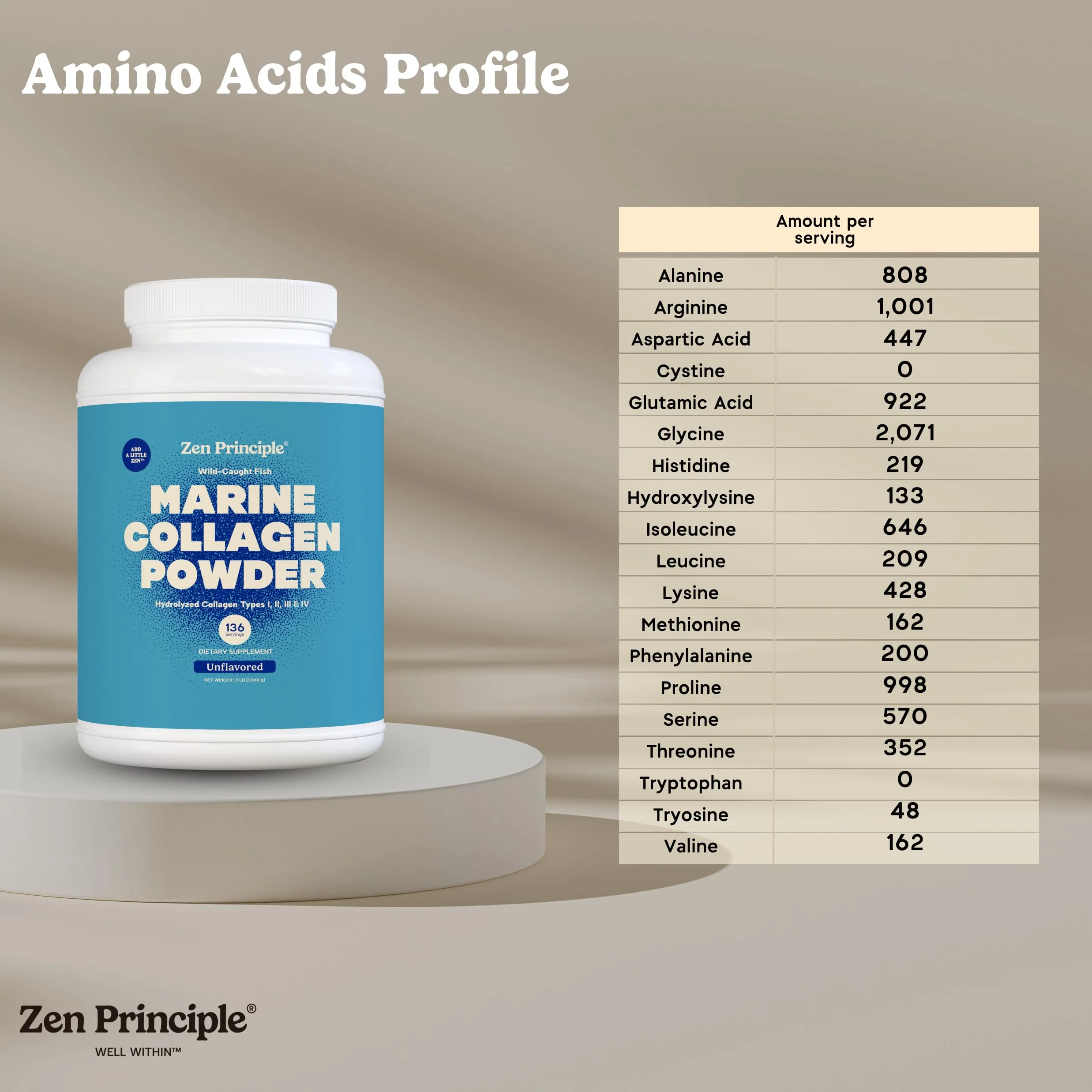 Zen Principle Marine Collagen Peptides – 3lb, Wild-Caught, Non-GMO, Unflavored - Image 6