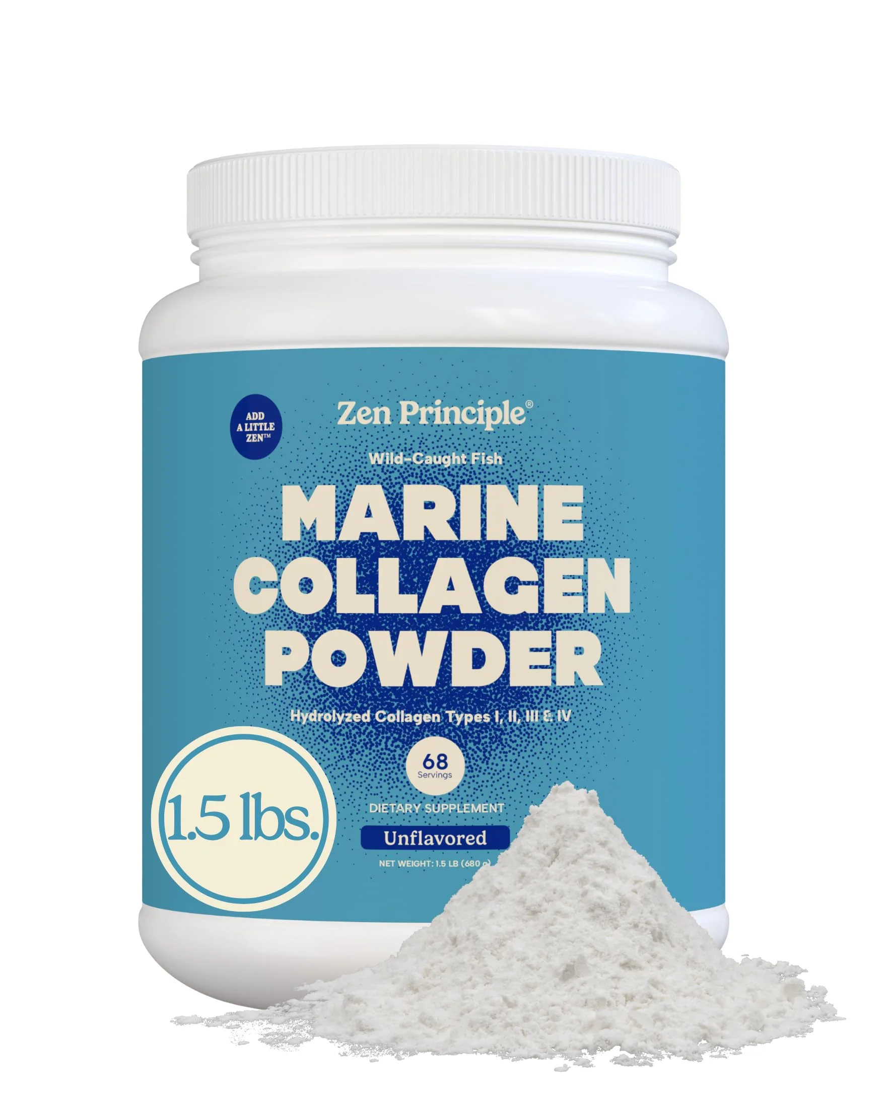 Zen Principle Marine Collagen Peptides Powder – 1.5 lb, Wild-Caught, Non-GMO, Hydrolyzed Type I & III - Image 10