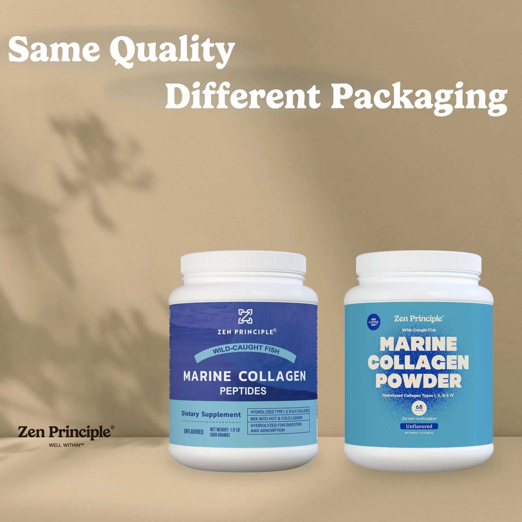 Zen Principle Marine Collagen Peptides Powder – 1.5 lb, Wild-Caught, Non-GMO, Hydrolyzed Type I & III - Image 12