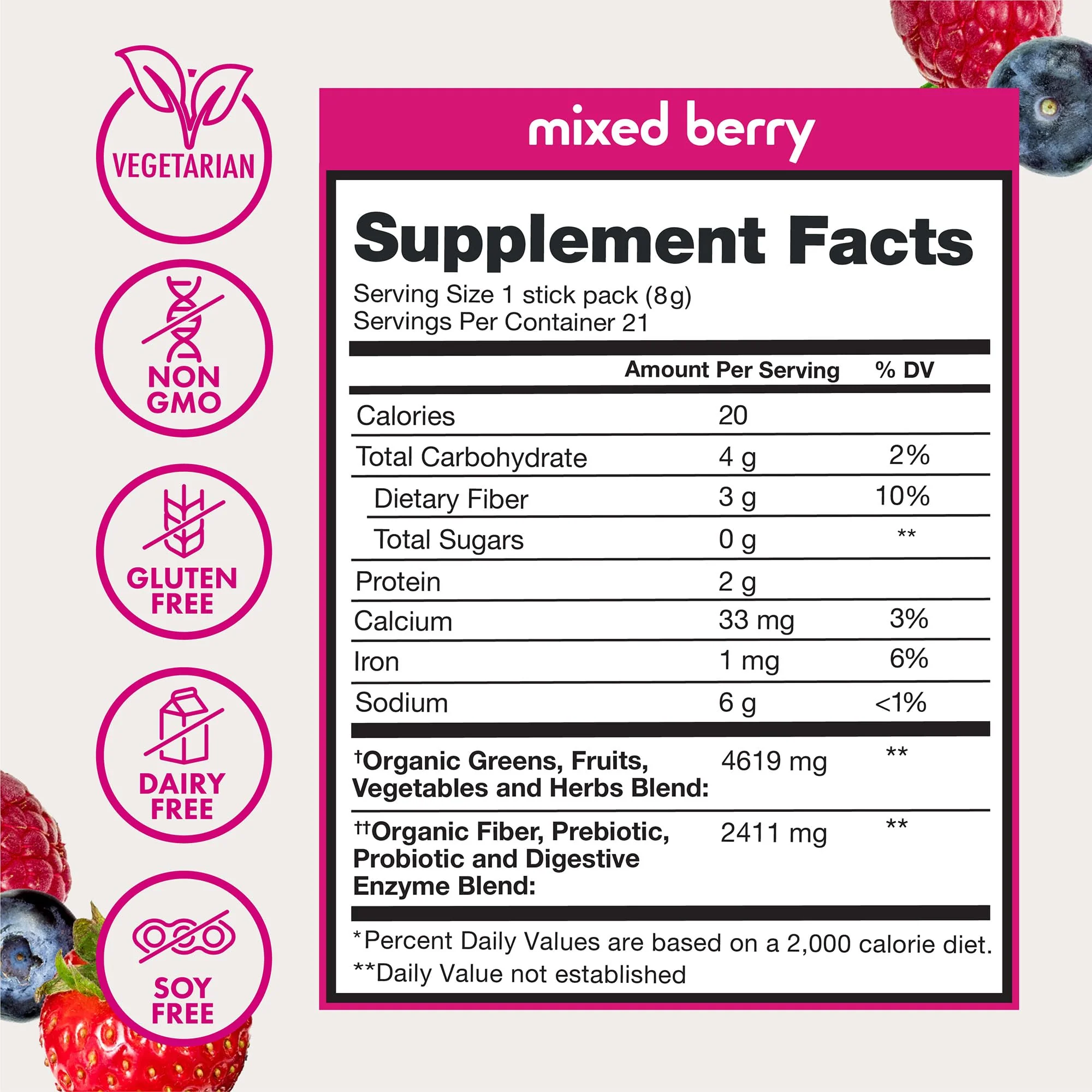 Zena Nutrition Organic Super Greens Variety Pack – 70+ Superfoods, 0 Sugar - Image 6