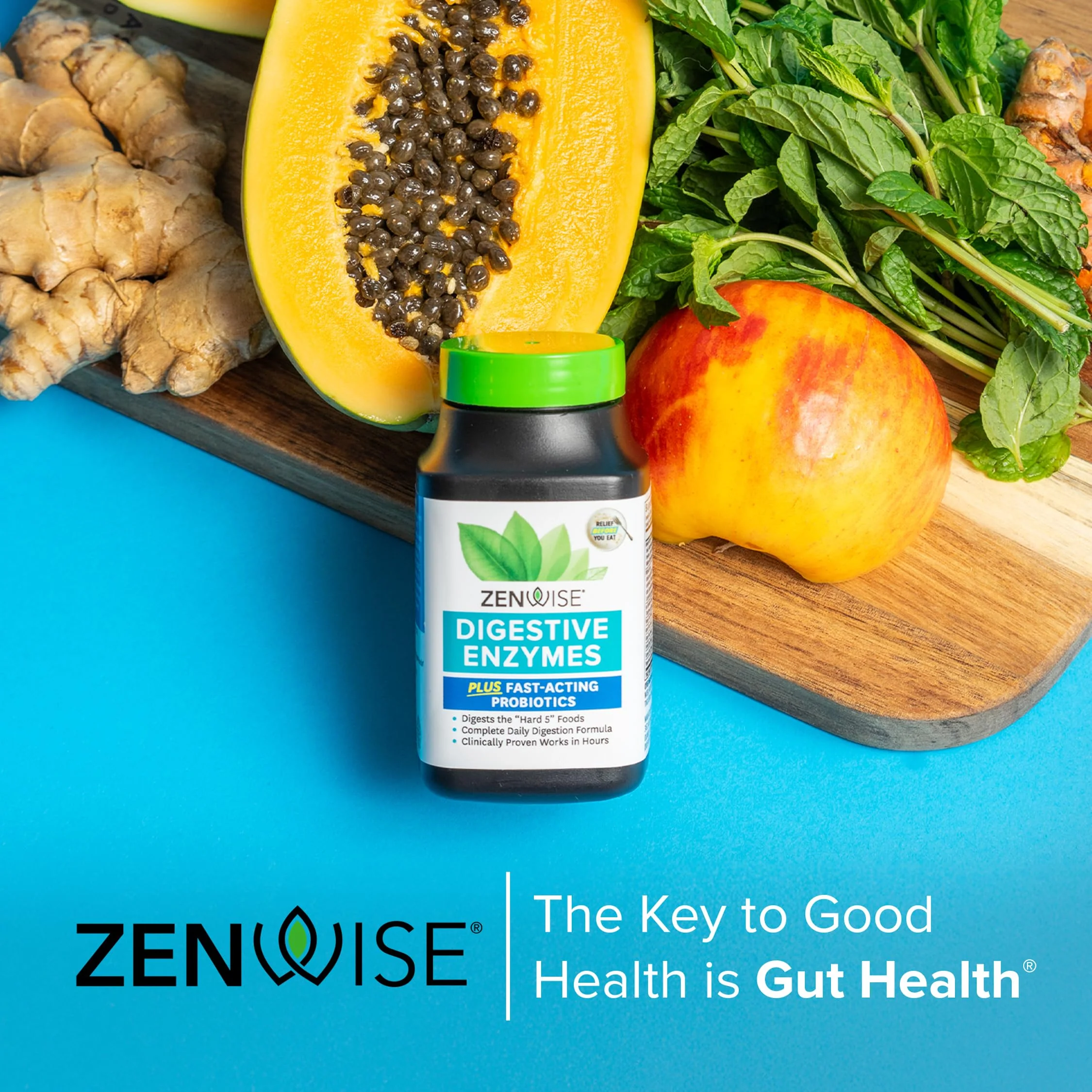 Zenwise Health Digestive Enzymes for Gut Health & Bloating Relief - 100 Count - Image 7
