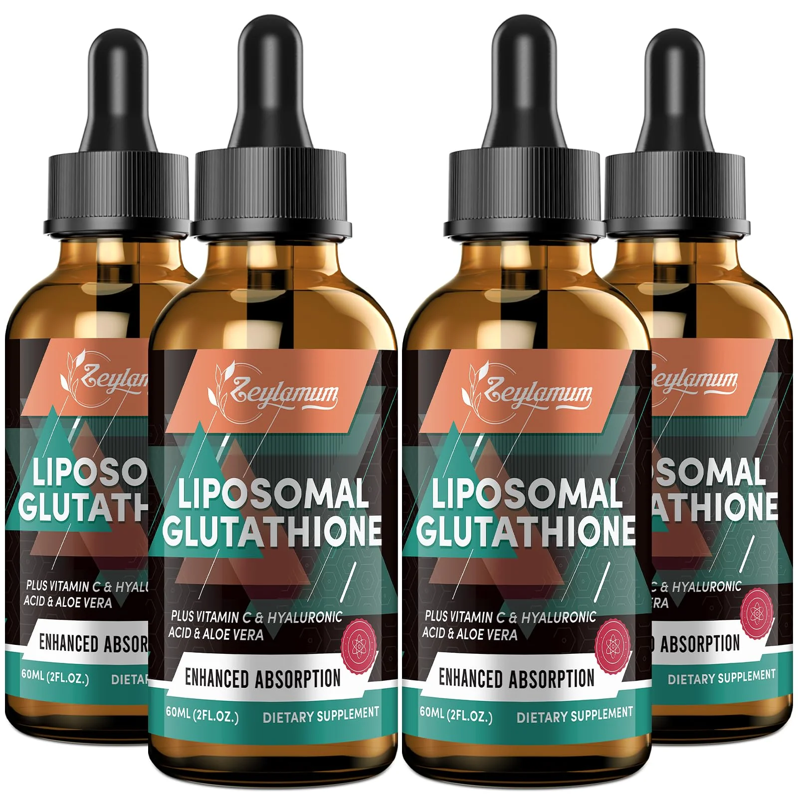 Zeylamum 2000mg Liposomal Glutathione Liquid Drops — Ultra-Absorption, Skin & Immunity Support, 8.08 oz - Image 8