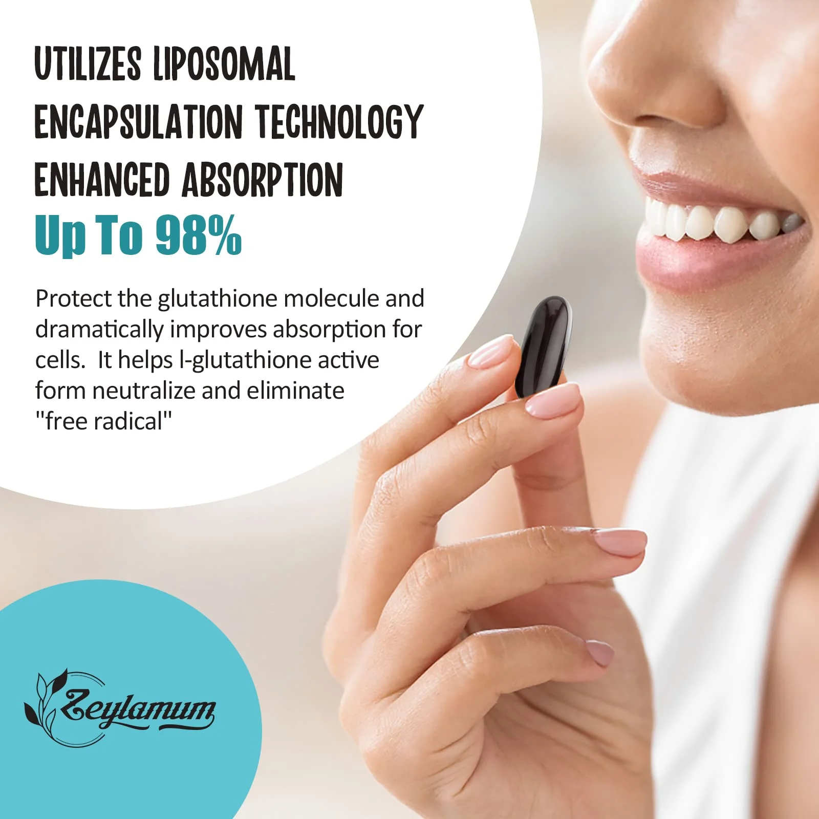 Zeylamum 2400 MG Liposomal Glutathione Softgels – High Absorption, Hyaluronic Acid & Resveratrol, 240 Softgels - Image 12