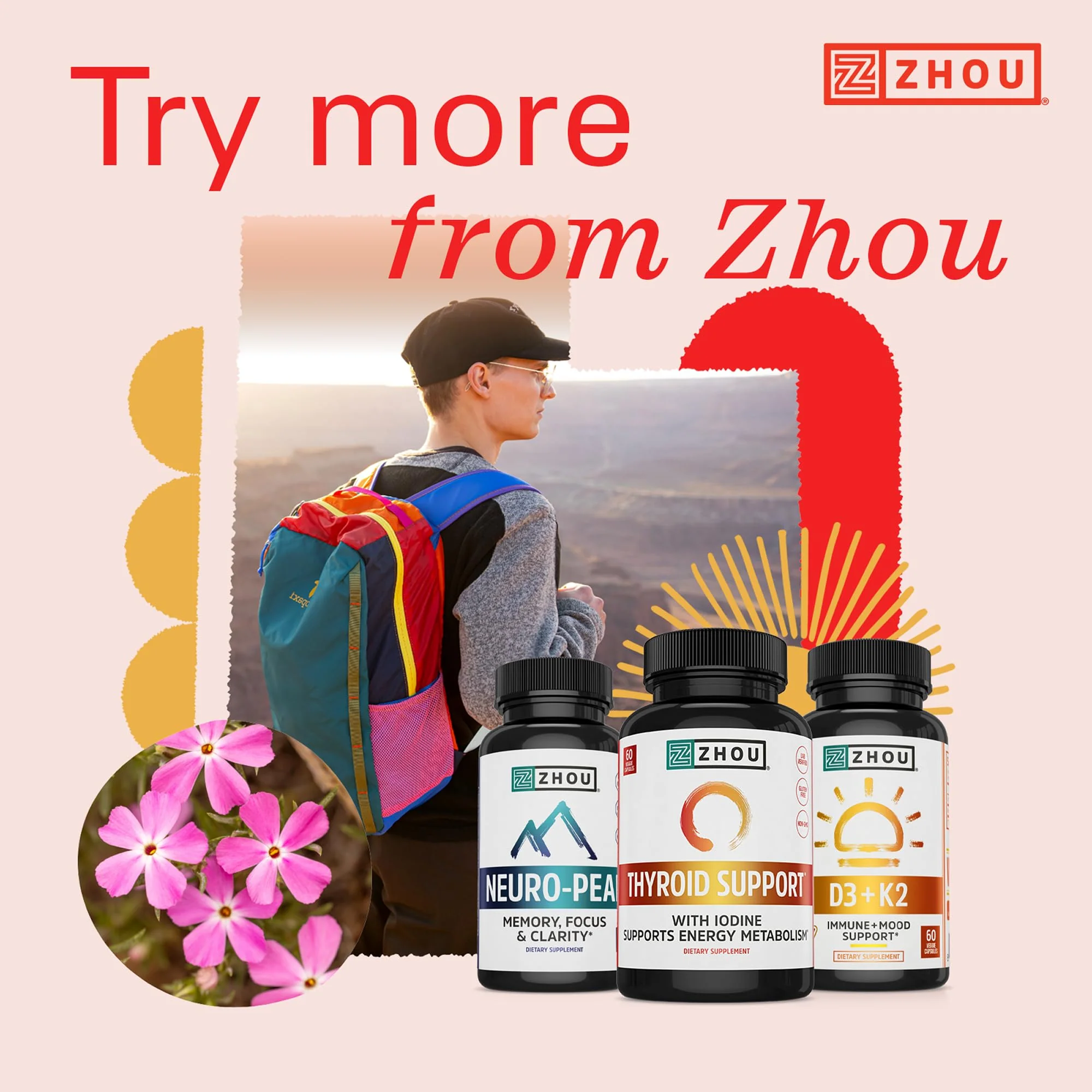 ZHOU Thyroid Support - Thyroid Health Supplement with Iodine, Selenium, Zinc | 60 Veggie Capsules (Pack of 2) - Image 11