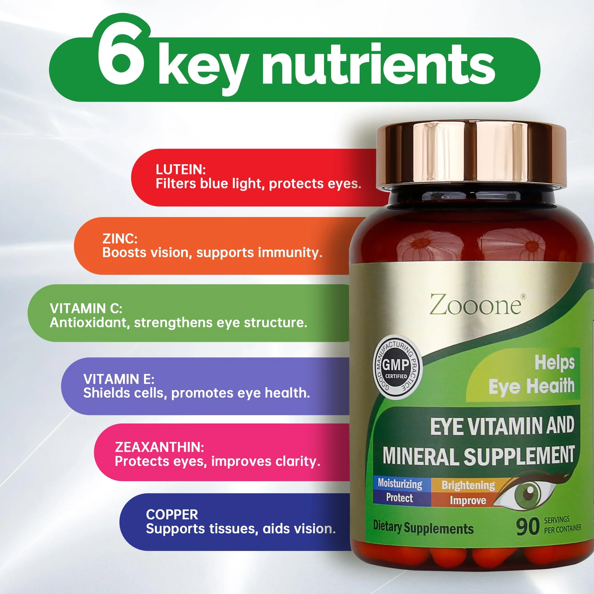 Zooone Lutein Eye Vitamins – Macular Health & Dry Eye Support, 90 Tablets - Image 10