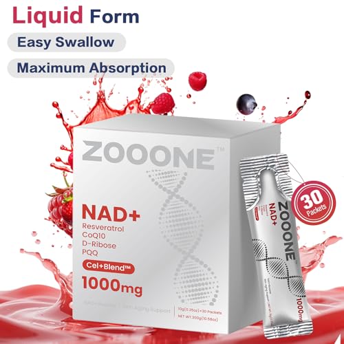 Zooone NAD+ Supplement with Resveratrol - 1000mg NMNH, Anti-Aging & Energy Support for Men & Women, 30 Pockets - Image 4