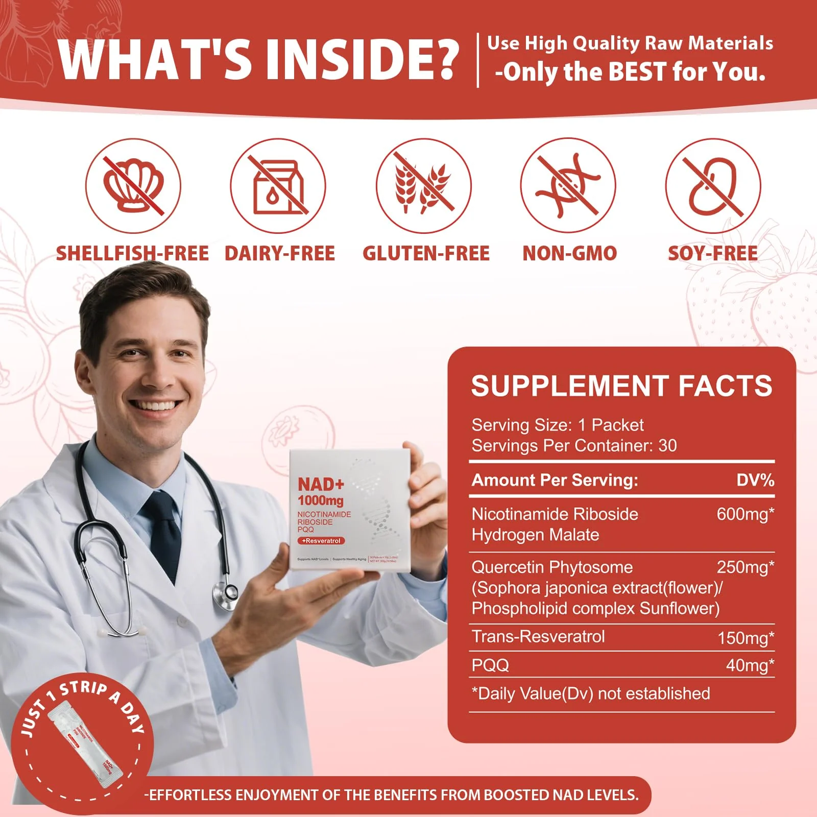 ZOROAHER 1000mg NAD+ Liquid Supplement – High-Potency NR, Resveratrol & PQQ | 2-Pack - Image 2