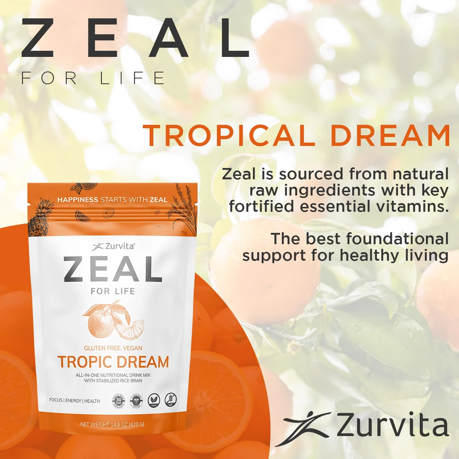 Zurvita Zeal for Life 30-Day Wellness Bag – Tropic Dream Flavor | Daily Nutritional Supplement for Vitality - Image 11