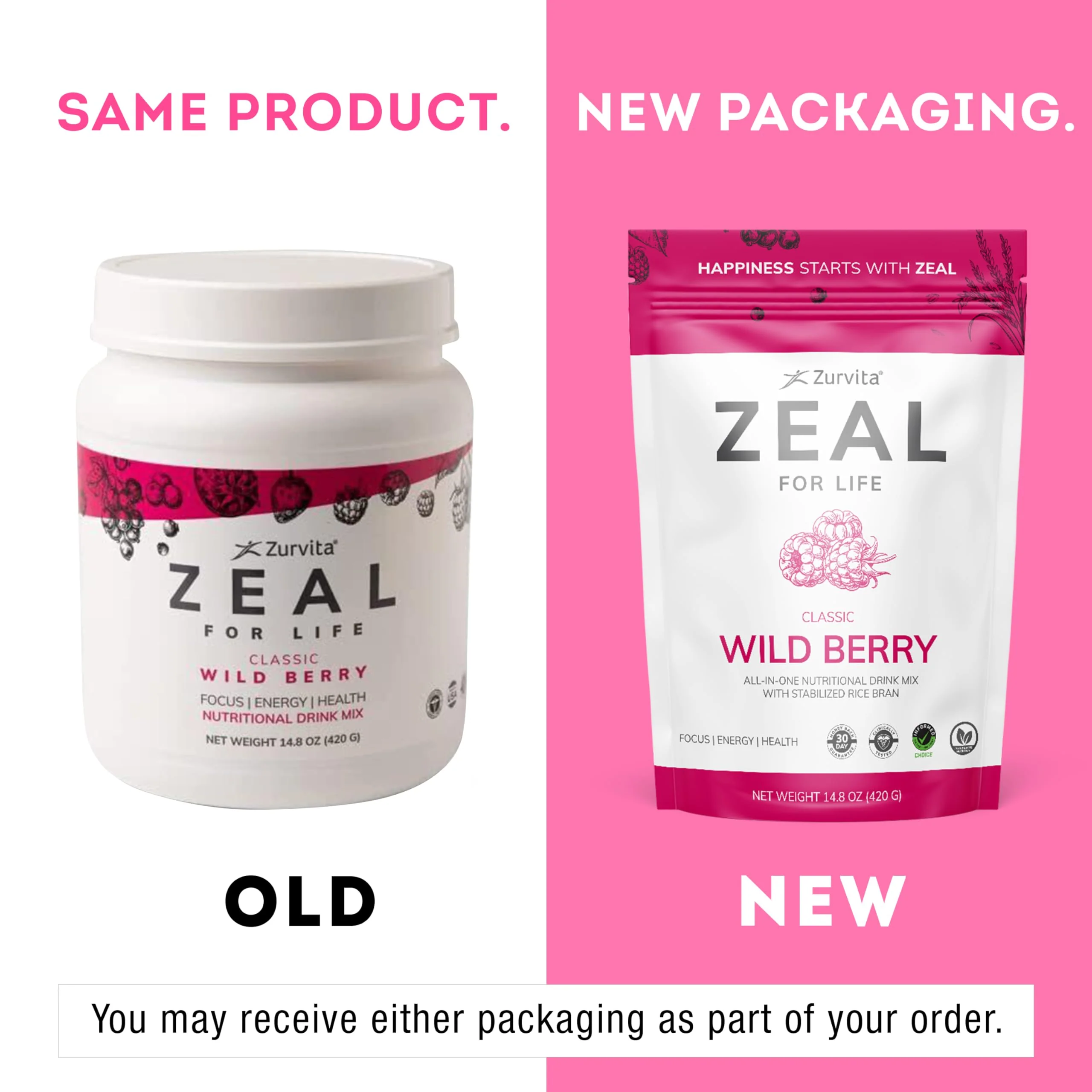 Zurvita Zeal for Life 30-Day Wellness Bag - Wild Berry (Classic) 420 g | Vitality, Immunity & Wellness - Image 3