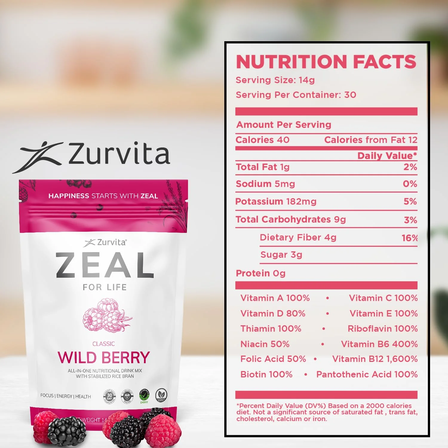 Zurvita Zeal for Life 30-Day Wellness Bag - Wild Berry (Classic) 420 g | Vitality, Immunity & Wellness - Image 9